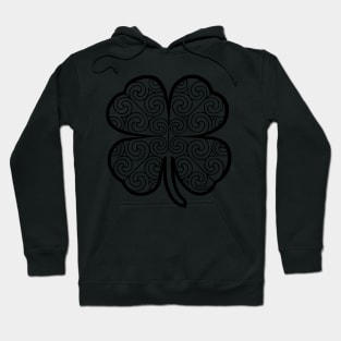 Lucky Celtic Clover Irish Spiral Charm Hoodie